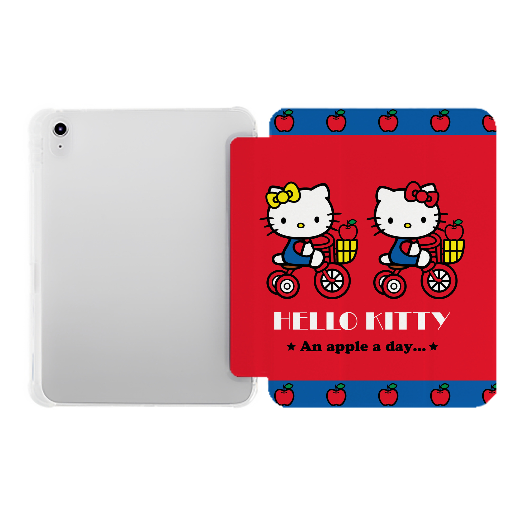 （画像用） Hello Kitty ハローキティ IPad ケース ペン収納付き 三つ折りスタンド PUレザー×シリコン 対応機種9.5/10.5/10.9インチ